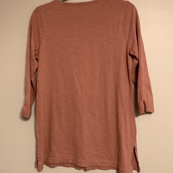 Pure J Jill Oversized Square Neck Tunic Rose Sustainable Cotton Minimalist S - Picture 5 of 6